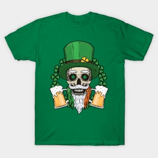 Skull St. Patricks Day Drunk T-Shirt